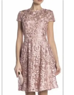 Marina Lace Dress Champagne Pink Fit & Flare NWT $179 • $49.99