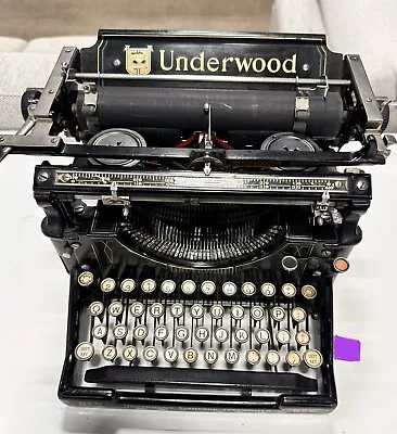 Vintage 1917 Underwood Standard Typewriter No. 5 Deco Hemingway Rare Classic  • $199