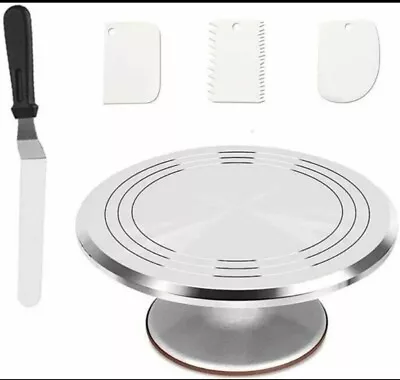 £24.99 • Buy 12  Aluminum Cake Turntable Set Kit Kitchen Decorating Revolving Display Stand