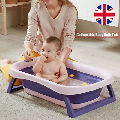 Baby Bath Tub Collapsible Foldable Portable Non-slip Safety Washing Babies • £23.99