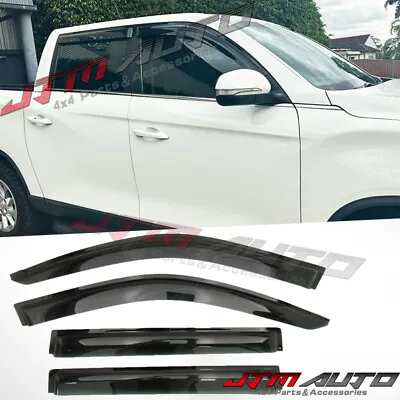 $63.47 • Buy Premium Weather Shield Weathershield Window Visor To Suit SsangYong Musso 2018+