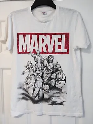 Marvel Avengers: Marvel Mens White T-Shirt Size: Medium • £5.99