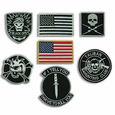 Black OPS COD Cosplay Airsoft Morale Military Embroidery Patch SET HOOK & LOOP • $23.07