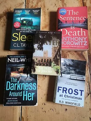 Crime Fiction Book Bundle Inspector Morse Frost Horowitz CL Taylor Neil White  • £5.99