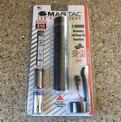 Maglite Mag-Tac 310-Lumen LED CR123 Black Flashlight Tail Cap Switch Made In USA • $37