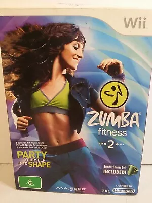 Zumba Fuitness 2 (Wii 2011) Complete With Belt And Box Majesco Entertainment • $22.50