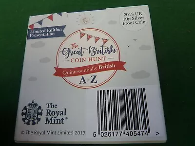  The Great British Coin Hunt  Silver Proof Uk 10p A-z Coin - Z • £20