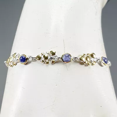 Natural Gemstones Tanzanite Bracelet 925 Sterling Silver  7 /BR10491 • £16.08