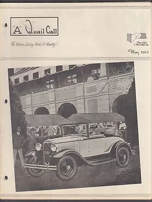 QUAIL CALL Penn-Ohio Model A Ford Club 5 1964 • $9.99
