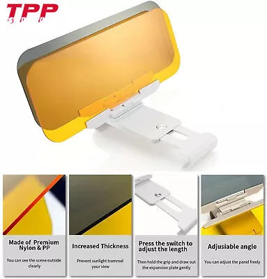 Car Sun Visor Extension Car Anti Glare Driving HD Tac Visor Unversisal Day Night • $8.99