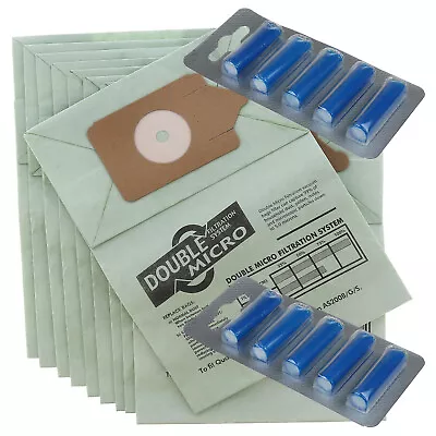 £5.35 • Buy 10 X Vacspare Vacuum Cleaner Paper Dust Bags For Numatic Henry Hoover & 10 Fresh