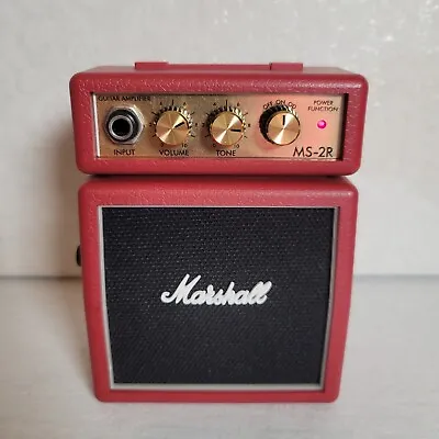MARSHALL MS-2 MICRO AMP!!! RED EDITION!!!  9.5ft Instrament Cable Included • $27.99