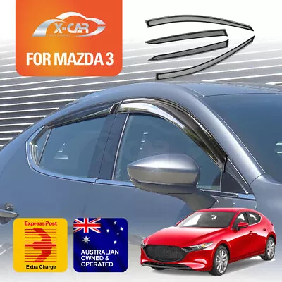 Premium Weathershields For Mazda 3 Hatch 2019-23 BP Window Visor Weather Shields • $69.91