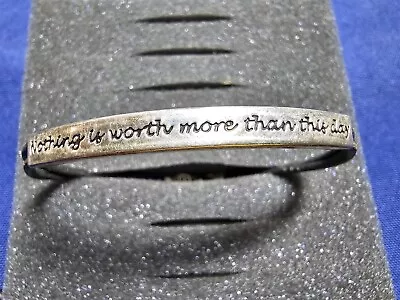 Grandma Grabe's Vintage Baroni Designs 925 Sterling Silver Leather Id Bracelet • $0.75