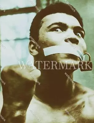 E625 Muhammad Ali With Lock On Mouth 8x10 11x14 16x20 Oil Painting Photo • $4.95