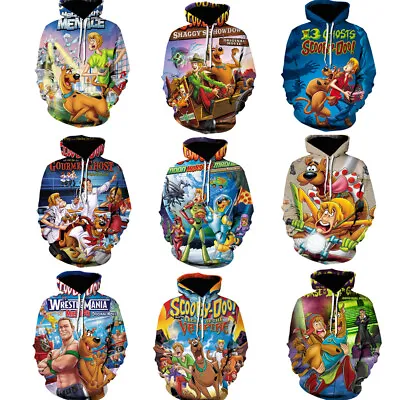 Cosplay Scooby Doo Shaggy Blue 3D Hoodies Dick Velma Sweatshirts Coat Costumes • £15