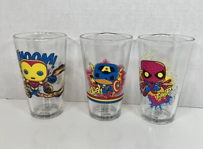 $17 • Buy 2020 Collector Glass Iron Man Captain America Spider-man Funko Marvel