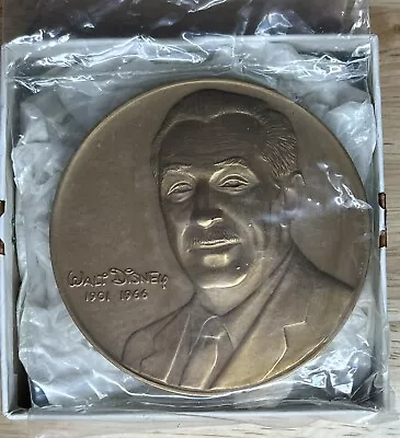Bronze Walt Disney Coin 1901-1966 3” Vintage Mickey Mouse Coin Still Sealed RARE • $236.55