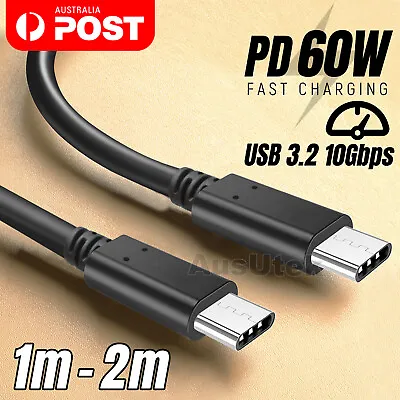$6.75 • Buy USB Type-C To USB-C Male To Male Data Power Cable PD Fast Charge MacBook Samsung