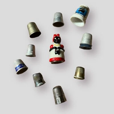 $26.99 • Buy 10 PC Thimble Lot Mixed Vintage Charleston, SC Estate Pieces Lovely