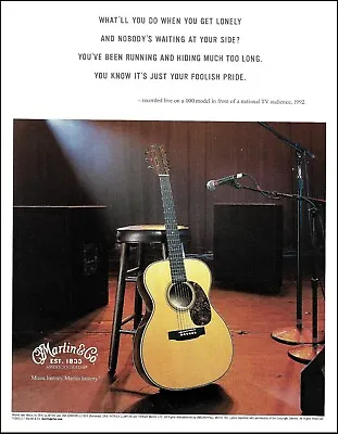 Martin 000 Acoustic Guitar Ad With Layla Lyrics Sang By Eric Clapton • $4