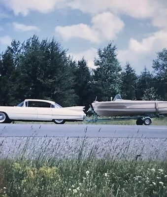 R61 Cadillac Coupe Deville Car Auto Hauling Boat Realist 3D Stereo Slide Photo • $9.99