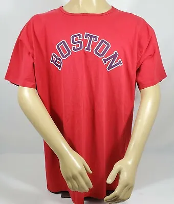 VINTAGE Single Stitch BOSTON Red Sox T Shirt MLB Baseball Alore USA One Size Red • $34.99