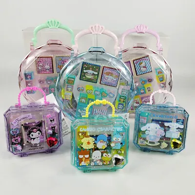 Japan Sanrio Kitty Melody Cinnamoroll Kuromi Stamps+Ink Pad Box Set 897843 • $17.90