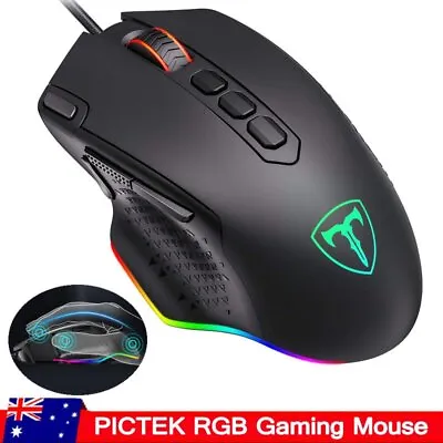 $29.78 • Buy 10 Button 12000 DPI LED Wired USB Ergonomic Optical Gaming Mouse For PC Laptop
