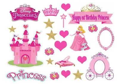 £4.50 • Buy Edible Disney Princess Cake Set Cupcake Edible Icing Sheet Birthday Toppers 
