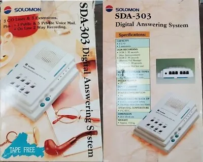 6 Phone-3 Line Small Biz/Home Ofc Analog Phone System W/Digital Answering Device • $60