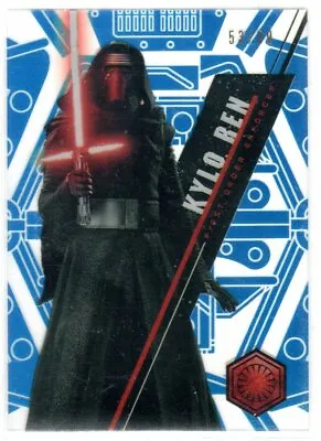 Star Wars 2016 Topps High Tek Base Sw-60 Blue Rainbow Adam Driver Kylo Ren 53/99 • $68.37