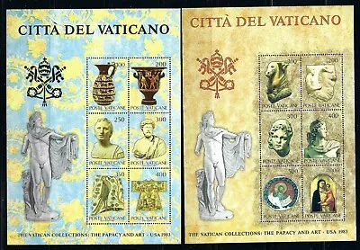 Mint Never Hinged Souvenir Sheets Vatican City Sc. #718 & #719  Vatican Art  • $0.49