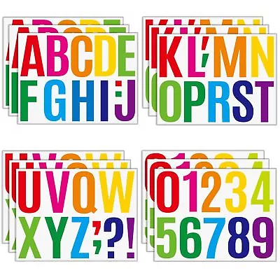 4 Inches Vinyl Letter Stickers Large 14 Sheets4 + 0.5 Inch Colorful Alphabet... • $18.76