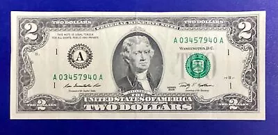 USA $2 Two Dollar Banknote XF Series 2009 Declaration Of Independence 1776 • £2.33
