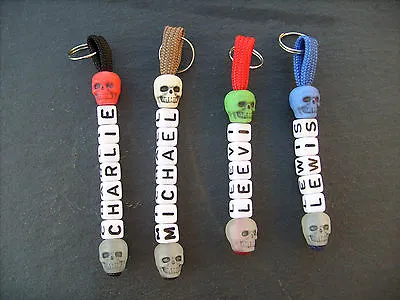 £2.40 • Buy  Personalised Paracord Skull Keyring In Various Colours