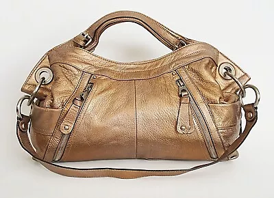 B. Makowsky Metallic Leather Hobo Bag Handbag • $80