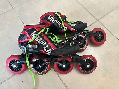 Vanilla BLACKMAIL Speed Skates Roller Blades Size US 7 & Wheels! • $125