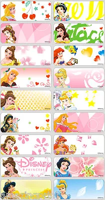 36 Disney Princess Personalised Name Label Sticker School Book Vinyl Waterproof • $5.49