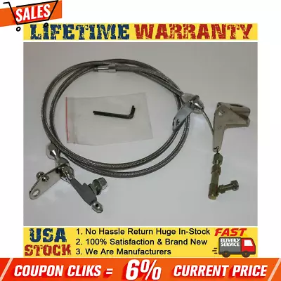 1PC 727 Stainless Braided Kickdown Cable Detent Mopar Transmission For Chrysler! • $20.10