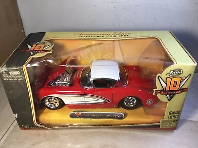 XRARE 1:24 - ‘57 CHEVY CORVETTE JADA 10TH ANNIVERSARY EDITION Die Cast Car • $10.49