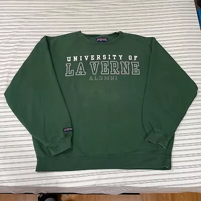 Vintage Jansport University Of La Verne Alumni Forest Green Sweatshirt Large • $24.99