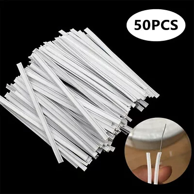 50pcs Metal Nose Bridge Wires Strip Nose Bracket For Face Mask Sewing DIY Making • $9.46