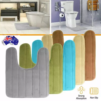 Toilet Mat U Shaped Bathroom Rug Bath Mat For Bathroom Non Slip Extra Soft Rug • $13.25