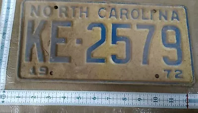 KE-2579 1972 LICENSE PLATE Tag Vintage Retro Used North Carolina • $8.98