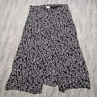 J Jill Skirt Womens Medium Black Floral Maxi • $19.99