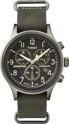 Timex Men's Expedition Scout Chronograph Green Strap Watch TW4B04100 Sale • $64.60
