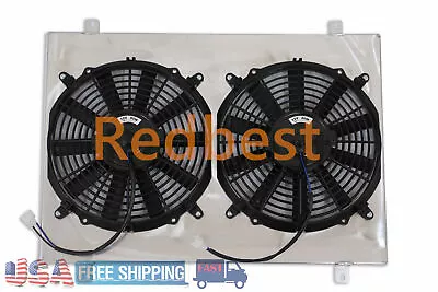 Aluminum Shroud&Fans For 1979-1993 Ford Mustang GT/LX V6/V8 AT/MT Radiator #138 • $82