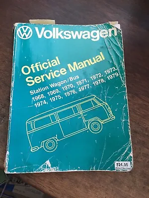 Official Service Book Manual Volkswagen Transporter Campmobile Bus RARE READ • $49.95