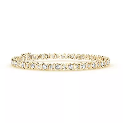 5mm Men Women Cuban Tennis Bracelet CZ 18k Gold Plated Stainless Steel Chain • $9.99